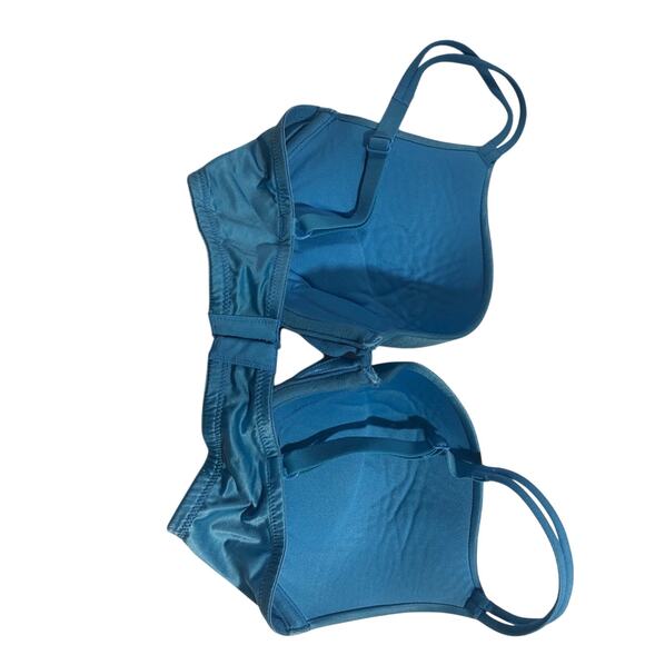 Victoria Secret Bra 34D Slate Blue Underwire Padded Full Coverage Dual Strap - Picture 3 of 9